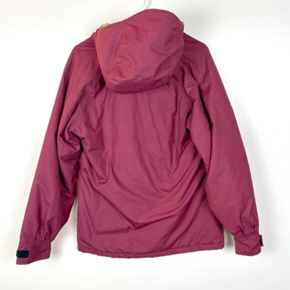 VINTAGE REI Jacket Womens Large 12 Gortex Blue Green Long Rain Coat RARE 90s - Picture 2 of 12